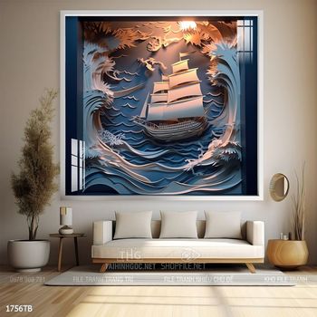 Tranh thuận buồm xuôi gió cánh buồm vàng đẹp nhất