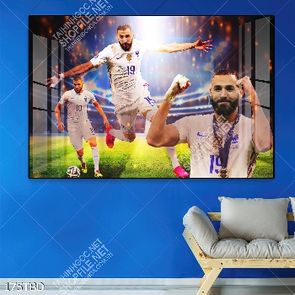 Tranh cầu thủ Benzema tranh bóng đá