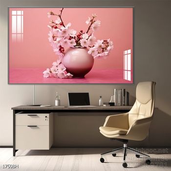 Tranh bình hoa đẹp trang trí tường