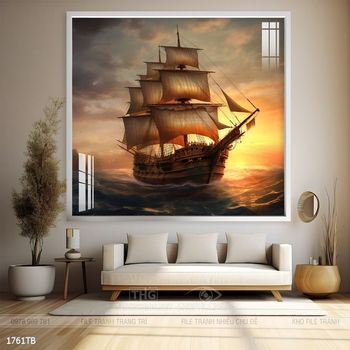 Tranh thuận buồm xuôi gió treo tường