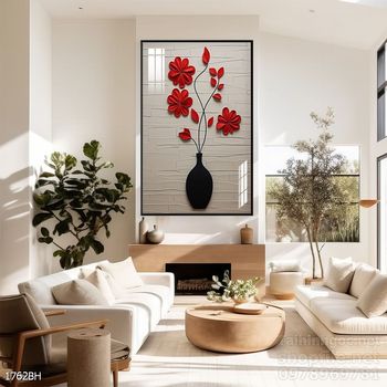 Mẫu tranh bình hoa nghệ thuật decor trang trí tường