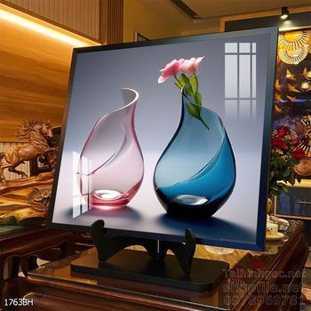 Mẫu tranh bình hoa sang trọng đẹp độc đáo