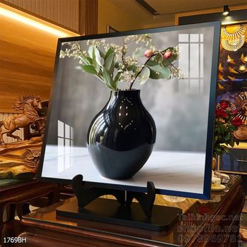 Tranh bình hoa đẹp tinh tế mẫu mới nhất