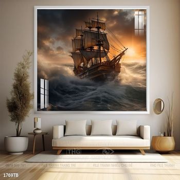 Tranh thuận buồm xuôi gió trang trí tường nhà