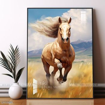 Tranh ngựa bát mã trang trí tường nhà