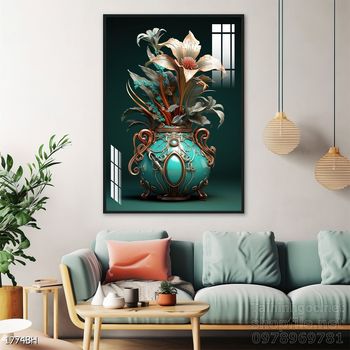 Tranh bình hoa hiện đại treo tường sang trọng ý nghĩa