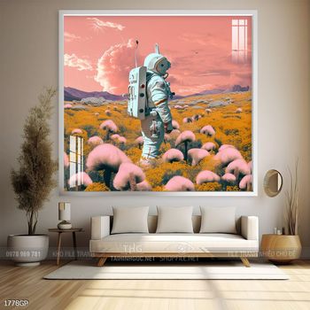 Tranh nghệ thuật phi hành gia treo tường