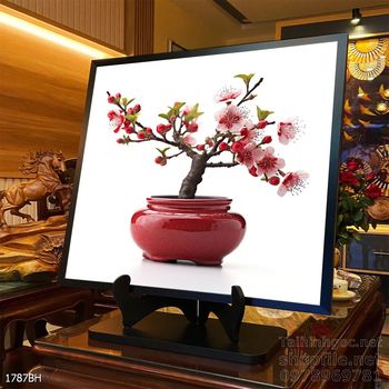 File tranh bình hoa đẹp decor tường nhà trang trí