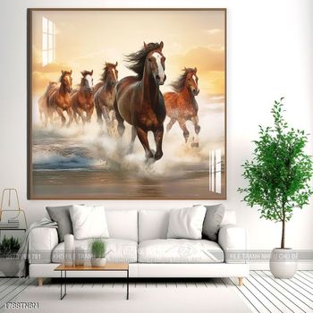 Tranh ngựa bát mã decor trang trí tường