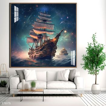 Tranh thuyền buồm và cảnh biển