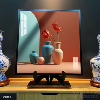 Tranh bình hoa trang trí phòng khách, phòng ăn đẹp