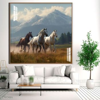 Tranh ngựa bát mã trang trí tường nhà