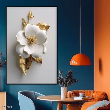 Tranh bình hoa đẹp trang trí tường