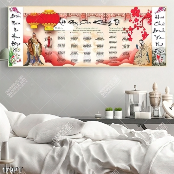 Tranh lời dạy của KHỔNG TỬ in uv đẹp nhất