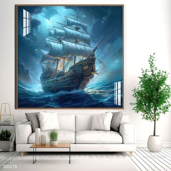 Tranh thuyền buồm và cảnh biển