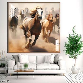 Tranh ngựa bát mã treo tường phòng khách