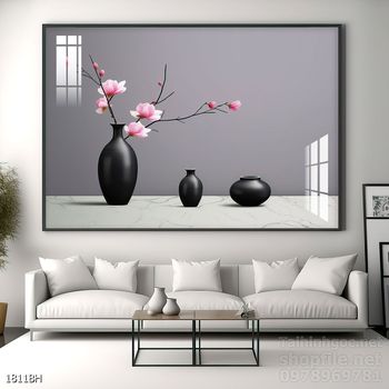 Tranh bình hoa hiện đại treo tường sang trọng ý nghĩa