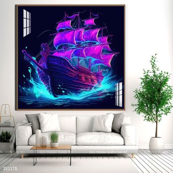 Tranh thuyền buồm và cảnh biển