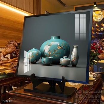 Mẫu tranh bình hoa mới nhất trang trí phòng khách, phòng ăn