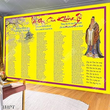 Tranh lời dạy của KHỔNG TỬ chất lượng cao