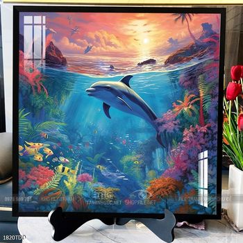 Tranh cá heo đẹp