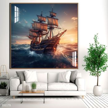 Tranh phong thủy thuận buồm xuôi gió tài lộc đẹp