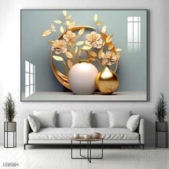 Tranh bình hoa đẹp tinh tế mẫu mới nhất