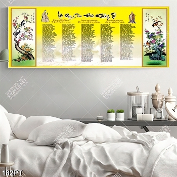 Tranh lời dạy của đức KHỔNG TỬ in uv