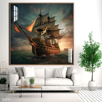 Tranh thuận buồm xuôi gió đẹp