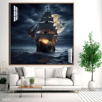 Tranh phong thủy thuận buồm xuôi gió tài lộc đẹp