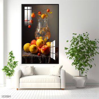 Mẫu tranh bình hoa nghệ thuật decor trang trí tường