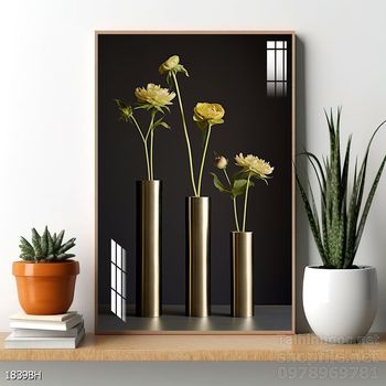 Mẫu tranh bình hoa sang trọng đẹp độc đáo