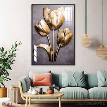 Tranh bình hoa độc đáo trang trí phòng khách