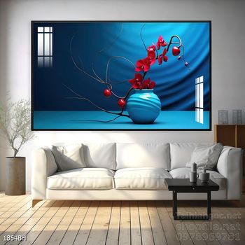 Tranh bình hoa nghệ thuật sang trọng