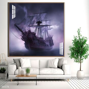 Tranh thuyền buồm và cảnh biển