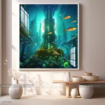 Tranh cá heo nghệ thuật độc đáo