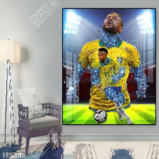 Tranh cầu thủ Neymar ngôi sao lớn của Brazil