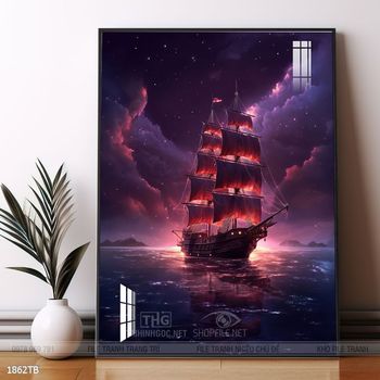 Tranh thuận buồm xuôi gió treo tường