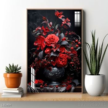 Mẫu tranh bình hoa sang trọng đẹp độc đáo