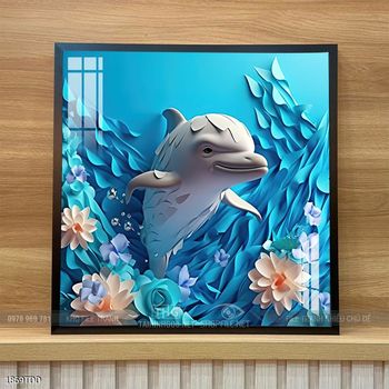 Tranh cá heo đẹp độc đáo