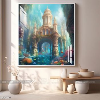 Tranh cá heo decor trang trí tường nhà