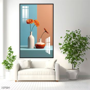 Tranh bình hoa đẹp decor trang trí tường