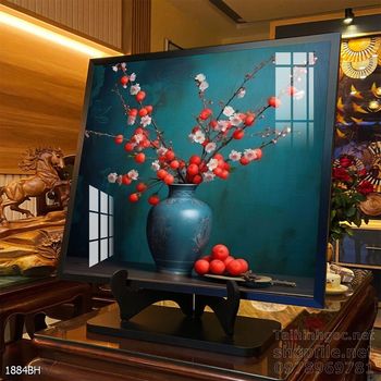 File tranh bình hoa nghệ thuật mẫu mới nhất