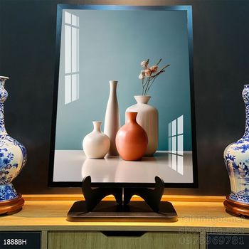 Mẫu tranh bình hoa nghệ thuật decor trang trí tường