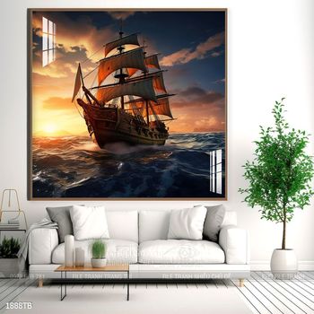 Tranh thuyền buồm và cảnh biển