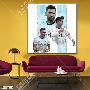 Tranh ba cầu thủ nổi tiếng của đội tuyển Argentina