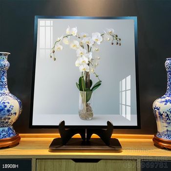 Tranh bình hoa độc đáo trang trí phòng khách