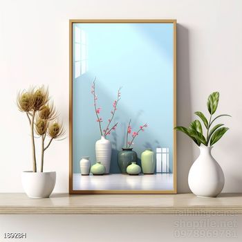 Tranh bình hoa nghệ thuật sang trọng