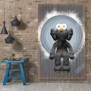 File tranh kawas đen treo tường trang trí