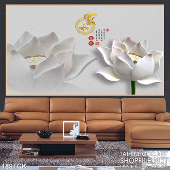 Tranh hoa sen giả ngọc nghệ thuật